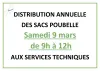Distribution des sacs poubelle