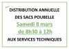 Distribution annuelle des sacs poubelle